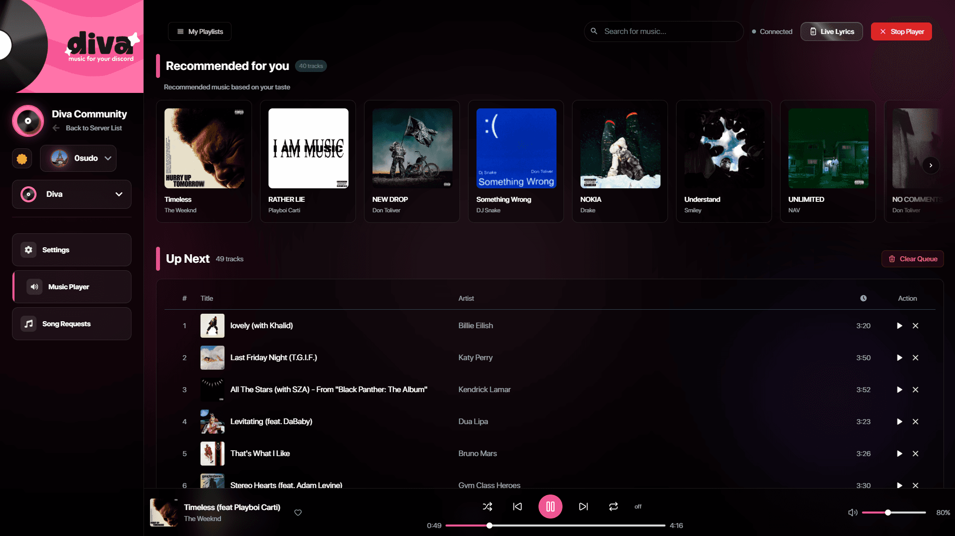 Web player